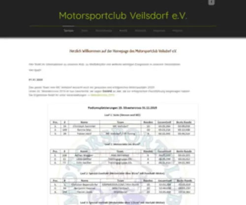 MC-Veilsdorf.de(Motorsportclub Veilsdorf e.V) Screenshot