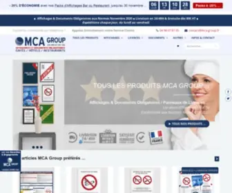 Mca-Group.fr(Affichages Obligatoires & Licences pour Bar Hôtel Restaurant) Screenshot