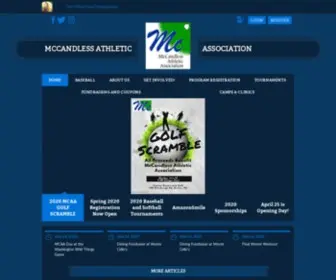 Mcaa.net(McCandless Athletic Association Web) Screenshot