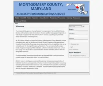 Mcacs.net(Montgomery County Auxiliary Communications Service) Screenshot