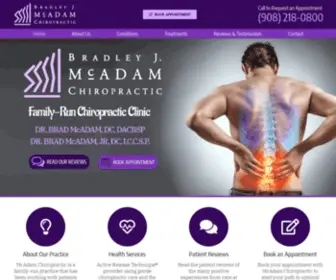 Mcadamchiro.com(Bridgewater Chiropractors) Screenshot