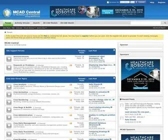 Mcadcentral.com(The largest resource for MCAD (Mechanical Computer) Screenshot