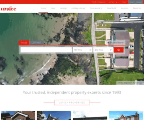 Mcafeeproperties.co.uk(McAfee Properties and Mortgages Estate Agents Northern Ireland) Screenshot