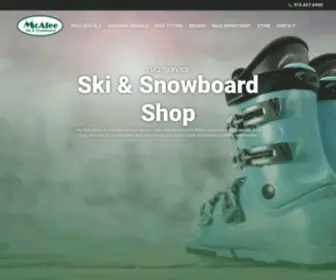 Mcafeeski.com(McAfee Ski & Snowboard) Screenshot