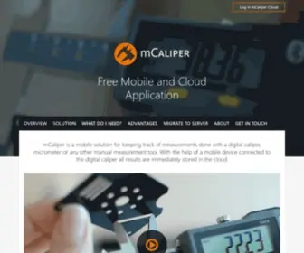 Mcaliper.com(MCaliper adds traceability to manual measurements by EngView Systems) Screenshot