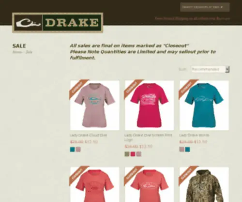 Mcalisterclothing.com(Drake Waterfowl) Screenshot