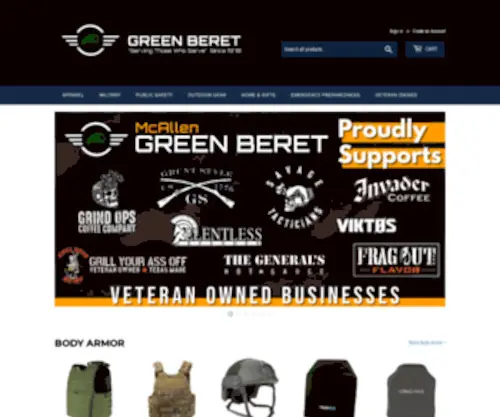 Mcallengreenberet.com(Green Beret) Screenshot