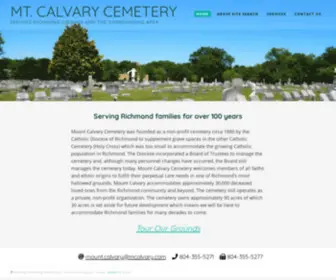 Mcalvary.com(Calvary Cemetery) Screenshot