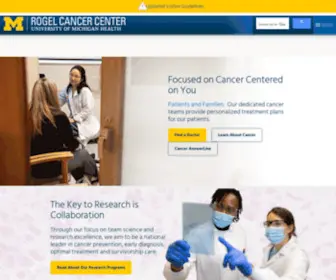 Mcancer.org(University of Michigan Comprehensive Cancer Center) Screenshot