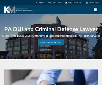 Mcandrewslegal.com(Top Rated Bucks County DUI and Criminal Defense) Screenshot