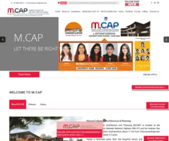 Mcap.edu.in(Marian College of Architecture) Screenshot