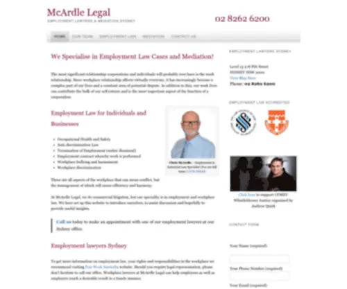 Mcardlelegal.com.au(Employment Law) Screenshot