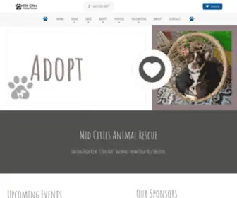 Mcarescue.org(Mid Cities Animal Rescue) Screenshot