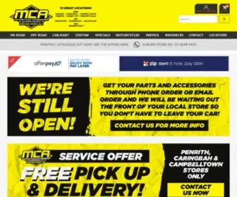 Mcas.com.au(Motorcycle Accessories Supermarket Australia) Screenshot
