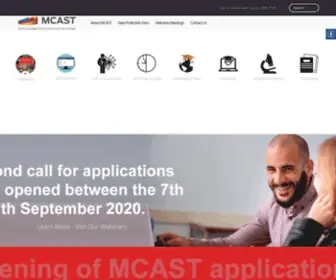 Mcast.edu.mt(The Malta College of Arts) Screenshot