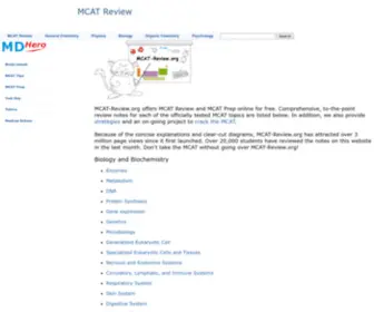 Mcat-Review.org(MCAT Review Online) Screenshot