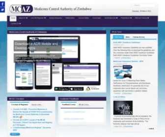 Mcaz.co.zw(Medicines Control Authority of Zimbabwe) Screenshot