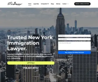 Mcbeanlaw.com(Trusted Immigration Lawyer (McBean Law PLLC)) Screenshot