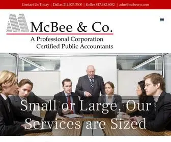 Mcbeeco.com(CPA Firm) Screenshot