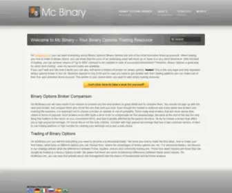 Mcbinary.com(Your Binary Options Trading Resource) Screenshot