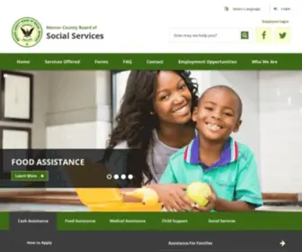 Mcboss.org(Mercer county board of social services) Screenshot