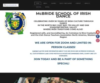 MCbrideirishdancers.com(McBride School of Irish Dance Home Page) Screenshot