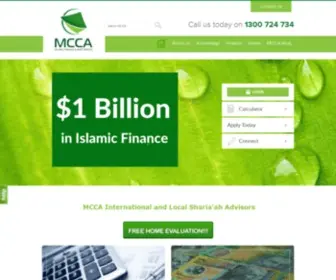 Mcca.com.au(MCCA Islamic Home Finance Australia Shariah Compliant Halal Finance Muslim mortgage) Screenshot