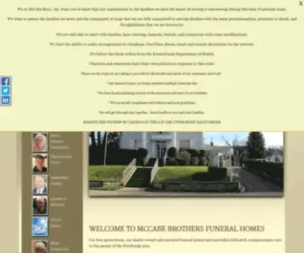 Mccabebrothers.com(McCabe Brothers Funeral Homes) Screenshot