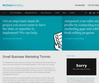 Mccabemarketing.ca(McCabe small business marketing Toronto) Screenshot