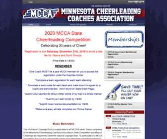 Mccacheer.com(MN Cheerleading Coaches Association) Screenshot