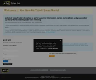 Mccainsalesportal.com(McCain Foodservice) Screenshot