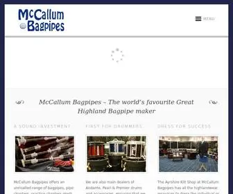 Mccallumbagpipes.com(McCallum Bagpipes Ltd) Screenshot