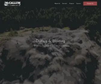 Mccallumrock.com(Drilling & Blasting) Screenshot