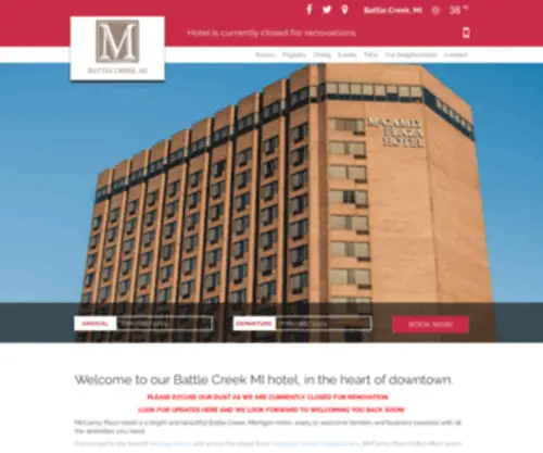 Mccamlyplaza.com(McCamly Plaza Hotel) Screenshot