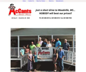 Mccantshomes.com(McCants Mobile Homes) Screenshot