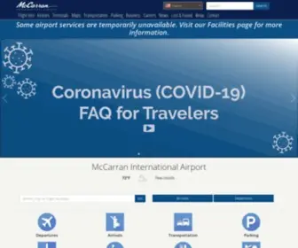 Mccarran.com(McCarran International Airport) Screenshot