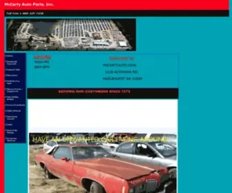 Mccartyauto.com(McCarty Auto Parts) Screenshot