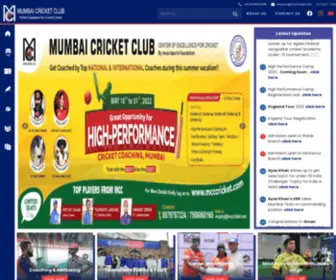 MCCcricket.com(Mumbai Cricket Club) Screenshot