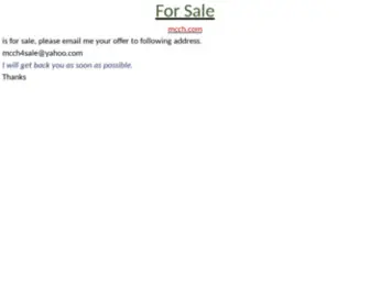MCCH.com(Will be here soon) Screenshot