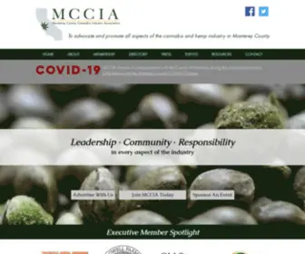 Mccia.com(Monterey County Cannabis Industry Association) Screenshot