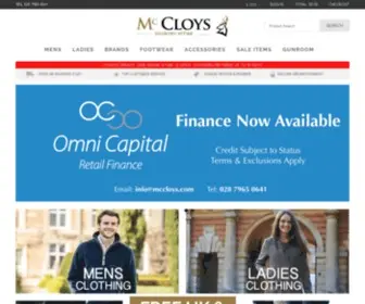 MCcloys.com(Country Clothing) Screenshot