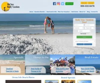 MCclurerealtyvacations.com(McClure Realty Vacations) Screenshot