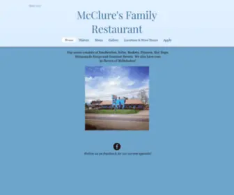 MCcluresrestaurant.com(Restaurant) Screenshot