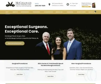 Mccolloughplasticsurgery.com(McCollough Plastic Surgery Clinic in Gulf Shores AL) Screenshot