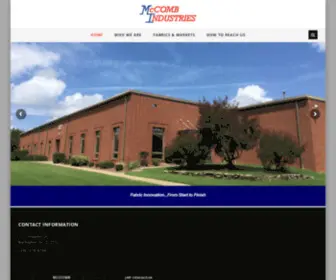 Mccombind.com(Mccomb Industries Burlington North Carolina) Screenshot