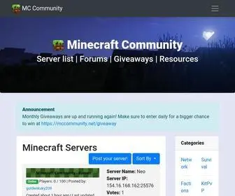 Mccommunity.net(Minecraft Community) Screenshot