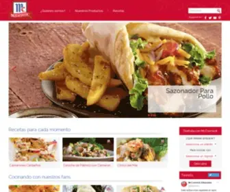 Mccormick.com.sv(Recetas y Productos McCormick en El Salvador) Screenshot