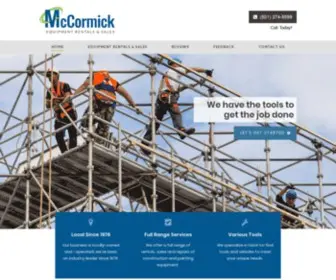 Mccormickequipmentrentals.com(McCormick Equipment Rental & Sales) Screenshot