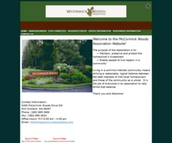 Mccormickwoodshoa.com(McCormick Woods) Screenshot