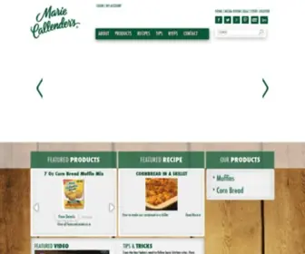 Mccornbread.com(Marie Callender's Corn Bread & Muffin Mixes) Screenshot